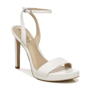 Sam Edelman Jade White Leather Ankle Strap Platform Dress Sandal - NWT